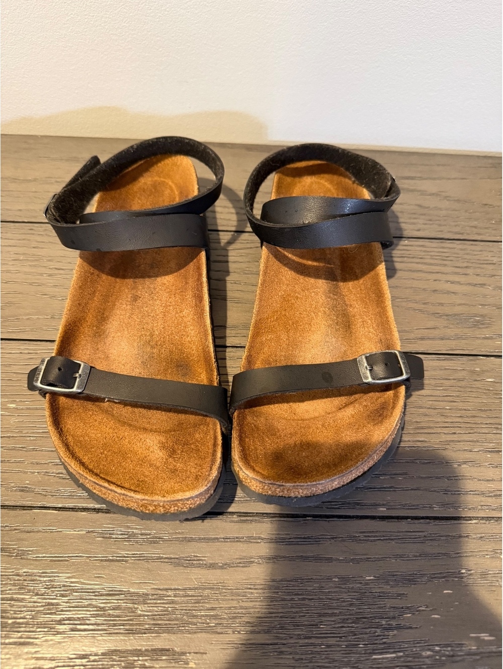 Birkenstock Black Leather Sandals Size 39/9
